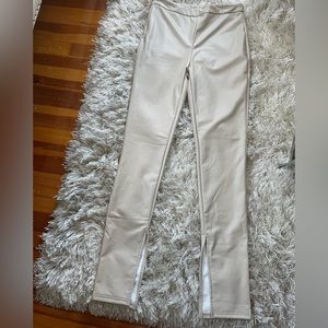 Faux leather pants